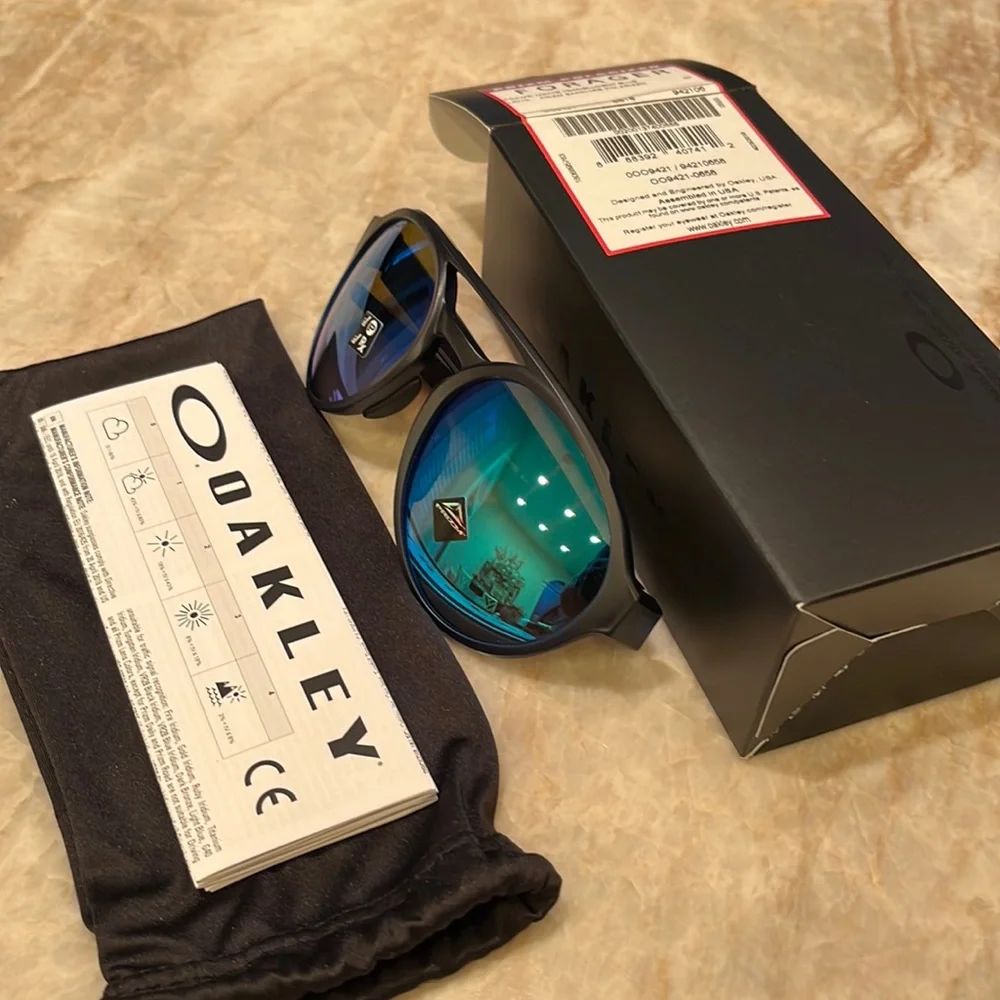 Oakley Forager 58mm Matte Frame Prizm Sapphire Polarized Lenses - New in…